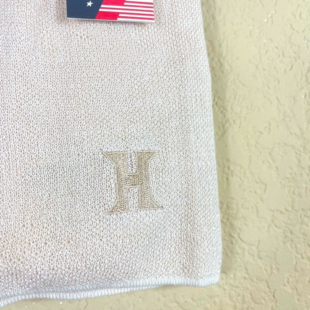 Honor the gift knit lounge shorts letter H monogram cream color size XS - Picture 8 of 11